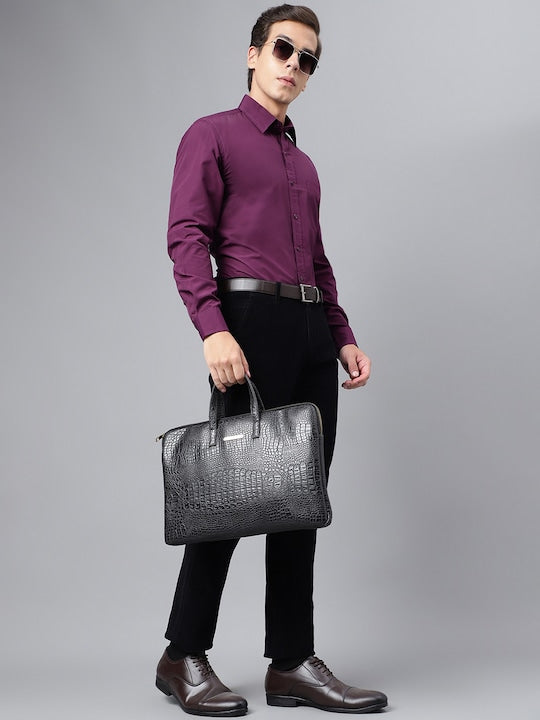 Men Black Solid Cotton cotton stretch corduroy Coduroy Slim Fit Formal Trouser