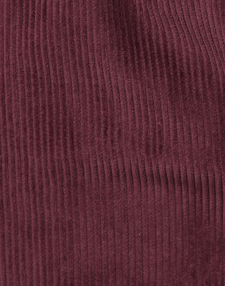 Hancock Men Burgundy Solid Pure Cotton Relaxed Fit Party Trouser