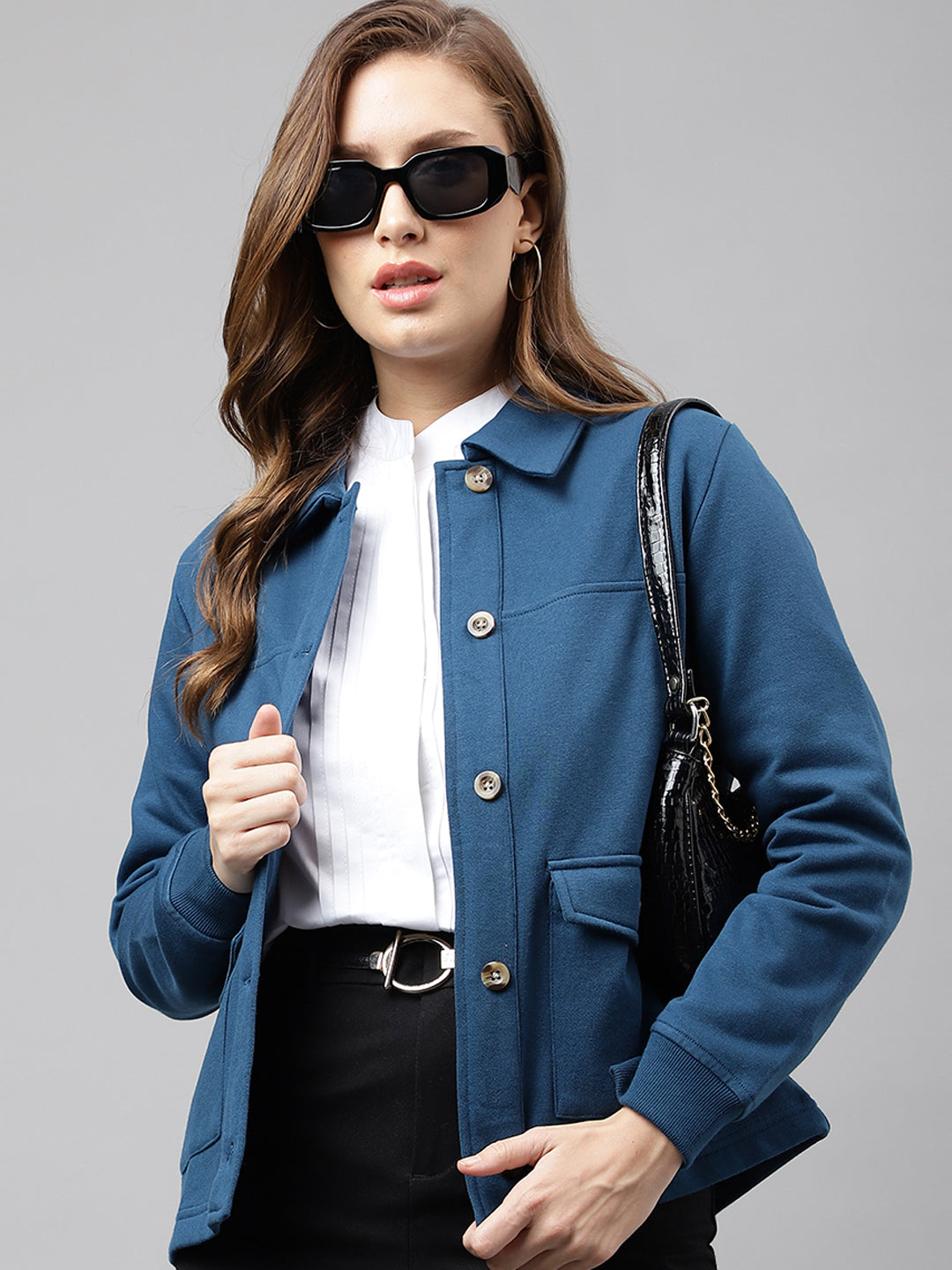 Collared sweatshirt womens best sale