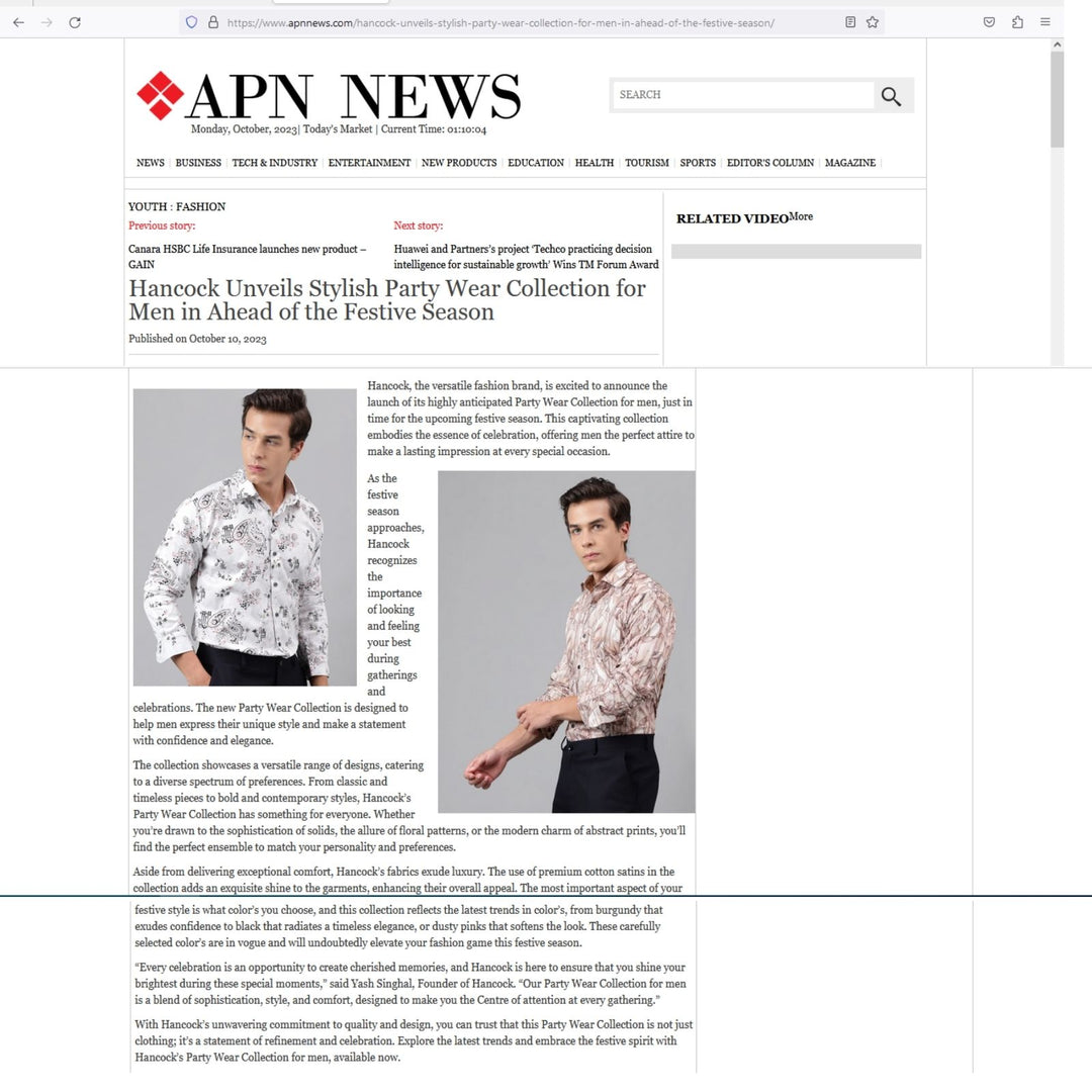 Hancock Fashion got featured in APN News
