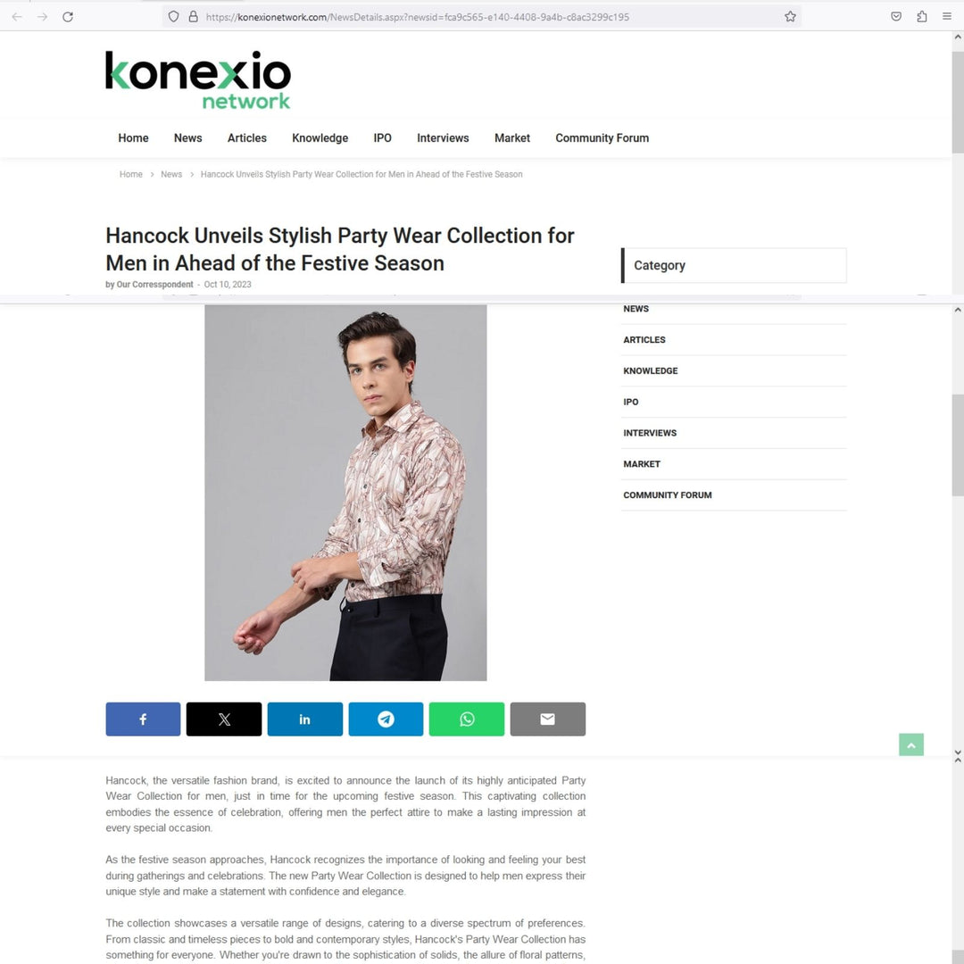 Hancock Fashion got featured in Konexio Network