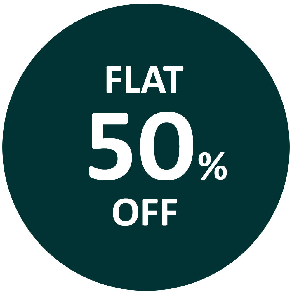 FLAT 50 % OFF