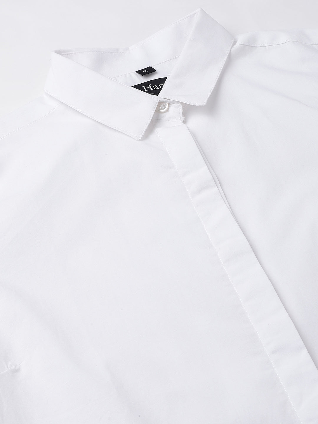 Women White Solid Pure Cotton Slim Fit Formal Shirt