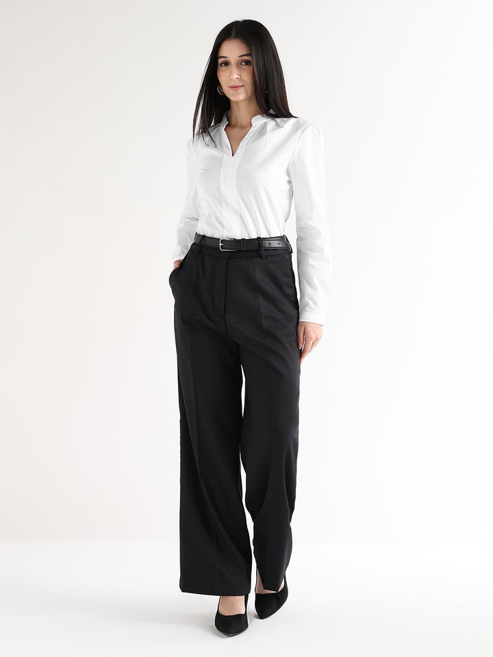 Hancock   Women   White   Solids   Pure Cotton   Regular Fit   Formal   Top