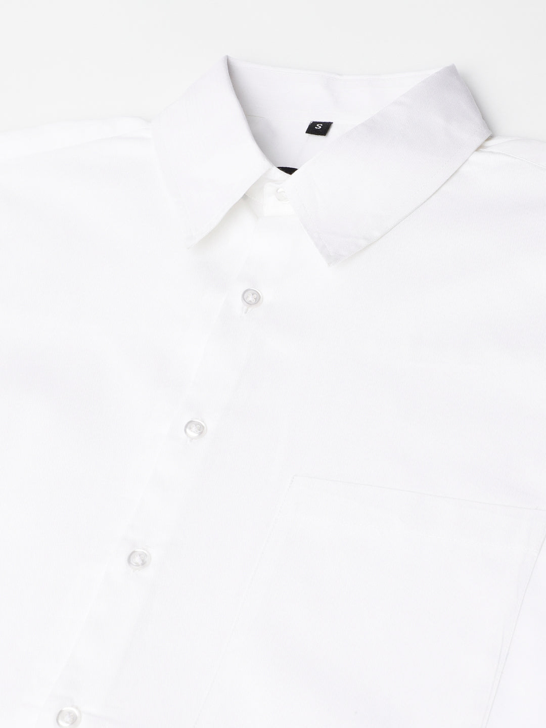 Women White Solid Pure Cotton Relaxed Fit Formal Over Size Shirt