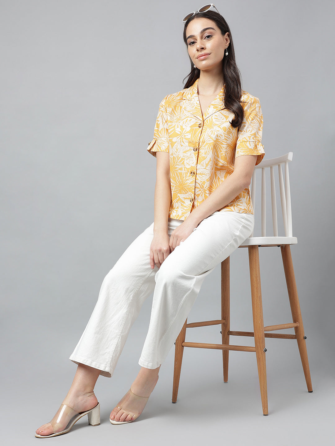 Yellow casual shirt hotsell