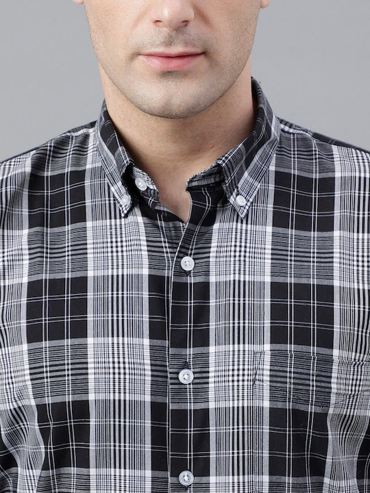 Checked Pure Cotton Slim Fit Formal Shirt