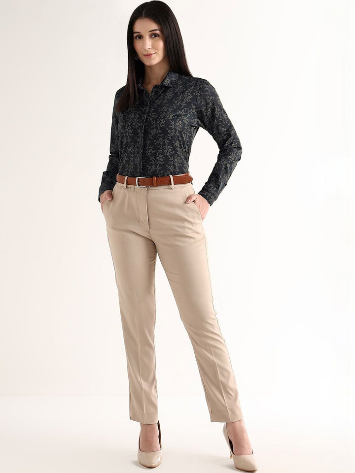 Hancock   Women   Black   Prints   Pure Cotton   Regular Fit   Formal   Shirt