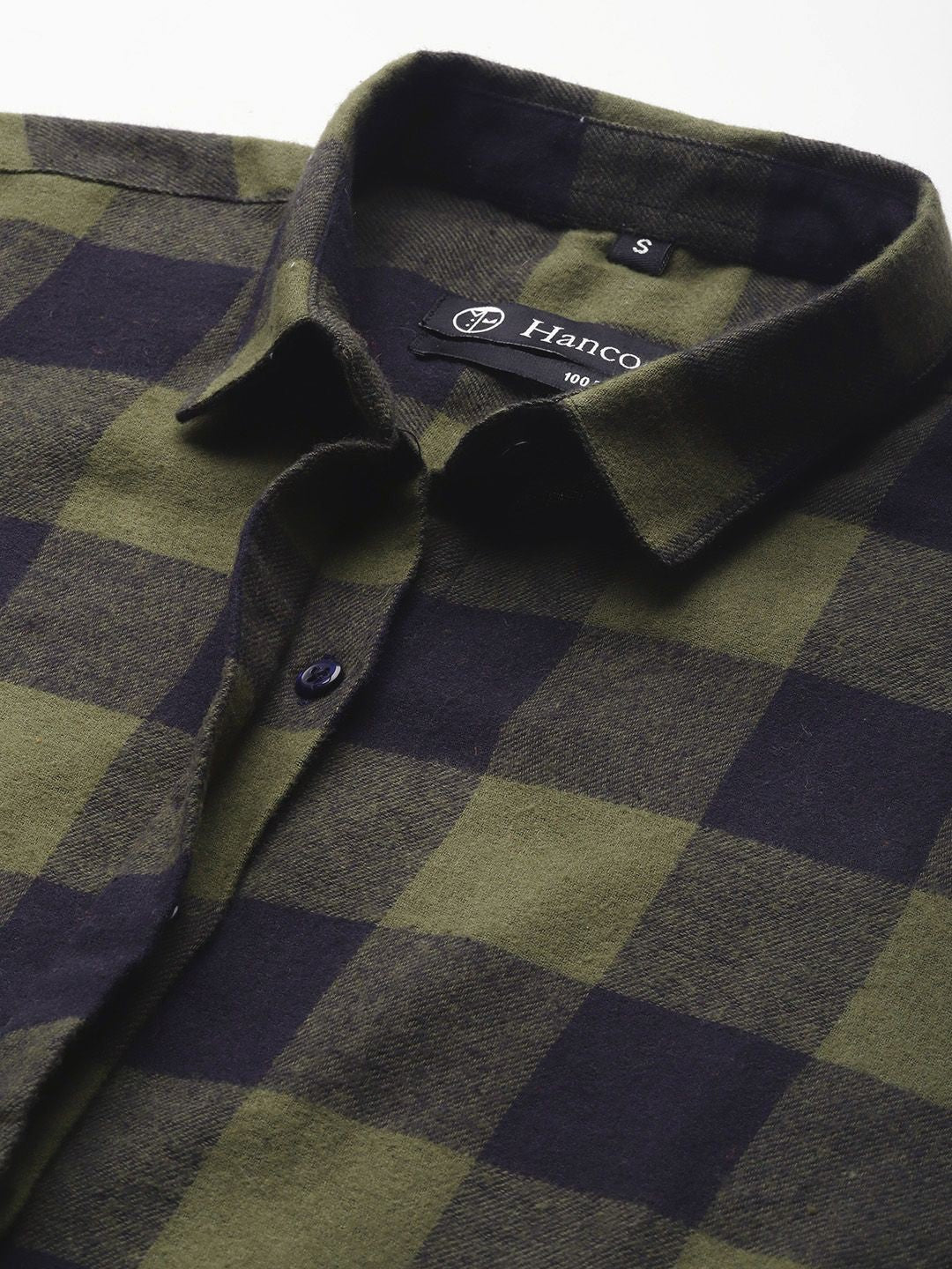 Women Green-Black Checked Pure Cotton Regular Fit Formal Dress