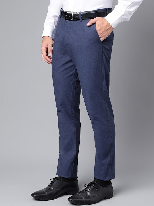 Textured Formal Navy Blue Men Trouser, Regular Fit at Rs 320 in Bhilwara