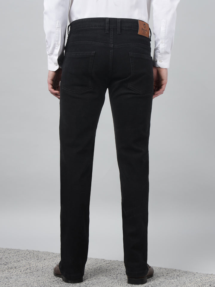 Hancock Men Black Solid  Relaxed Fit Casual Jeans