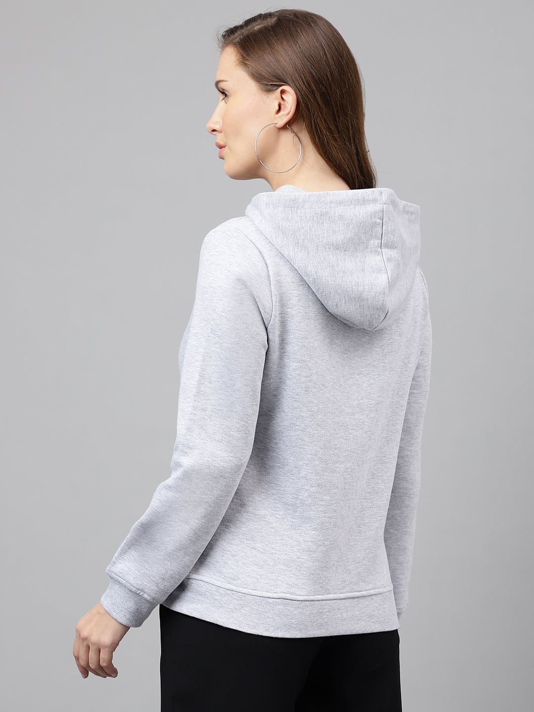 Grey zip up sweatshirt top