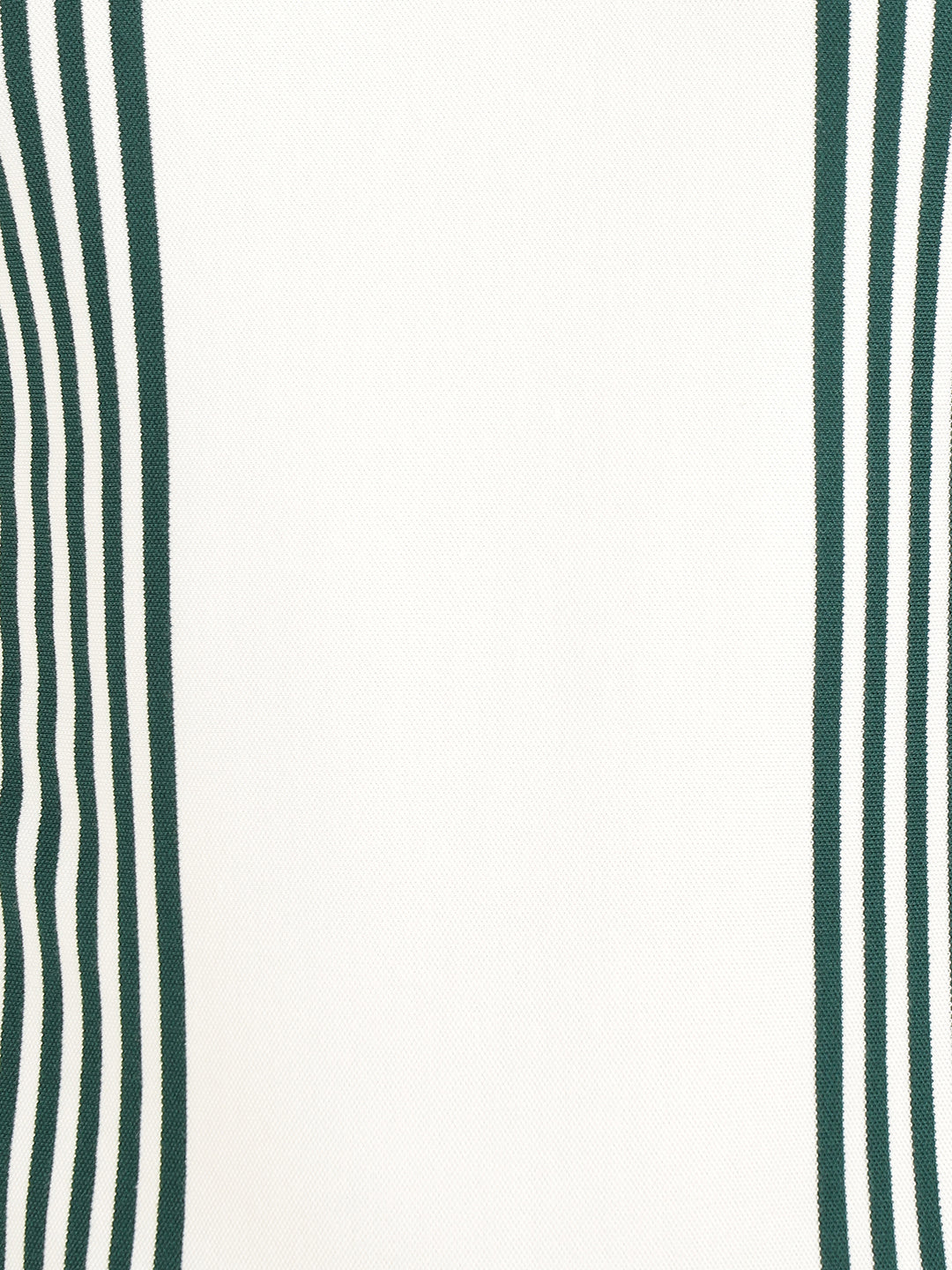 Hancock Men White & Green Vertical Striped Polo Collar Pure Cotton Stretch Slim Fit T-shirt