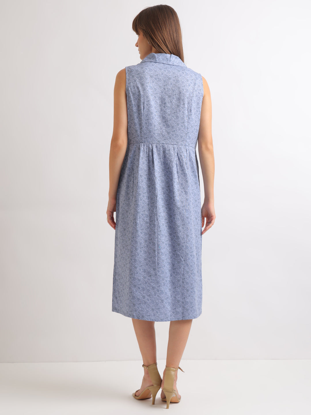 Hancock   Women   Blue   Prints   Pure Cotton   Regular Fit   Formal   Dress