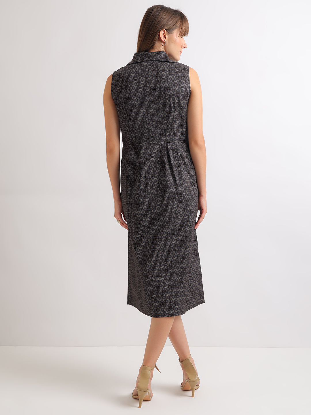 Hancock   Women   Black   Prints   Pure Cotton   Regular Fit   Formal   Dress