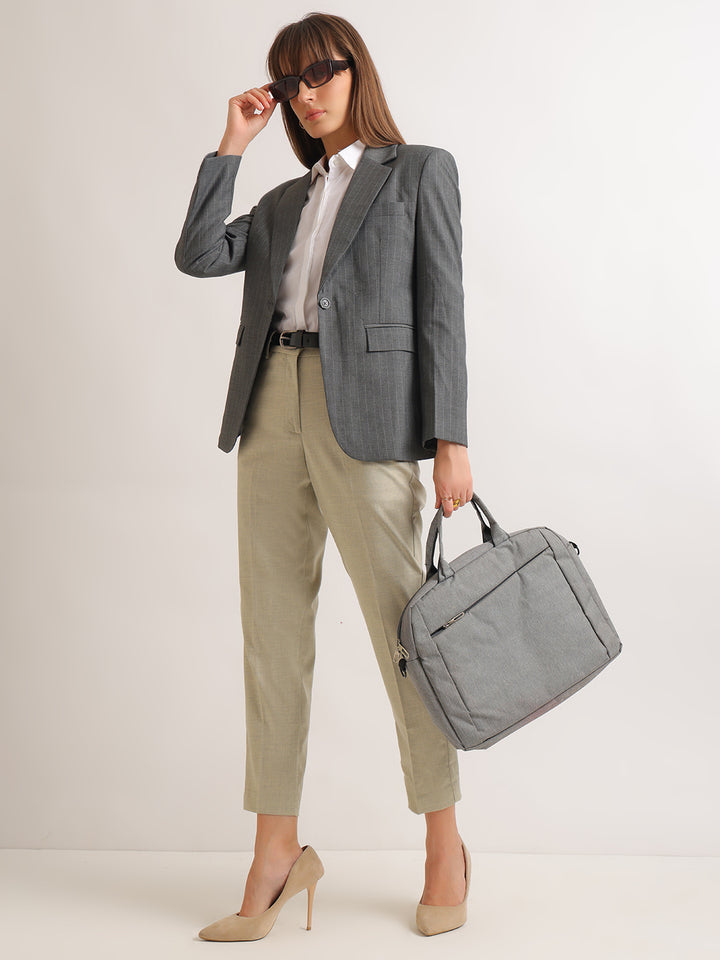 Hancock   Women   Beige   Solids   Viscose Rayon   Slim Fit   Formal   Trouser
