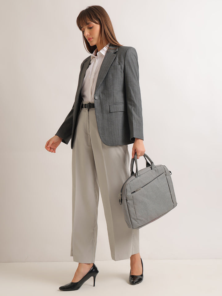 Hancock   Women   Greige   Solids   Viscose Rayon   Wide Leg   Formal   Trouser