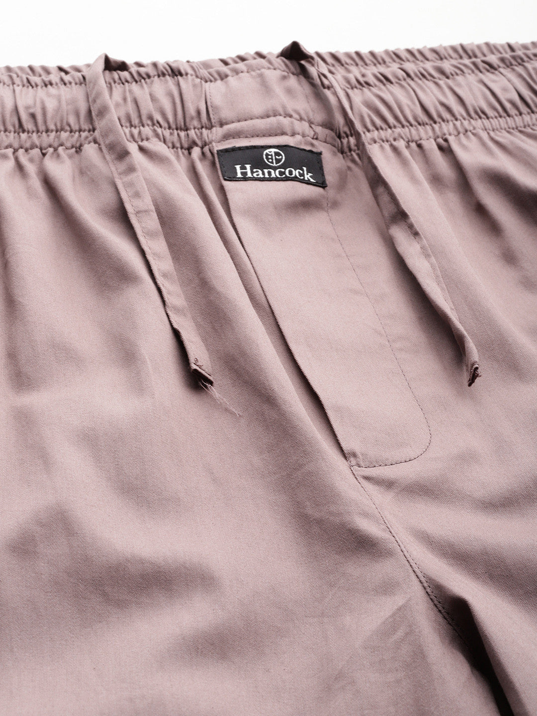 Men Dusty Mauve Solid Pure Cotton Relaxed Fit Casual Night Suit