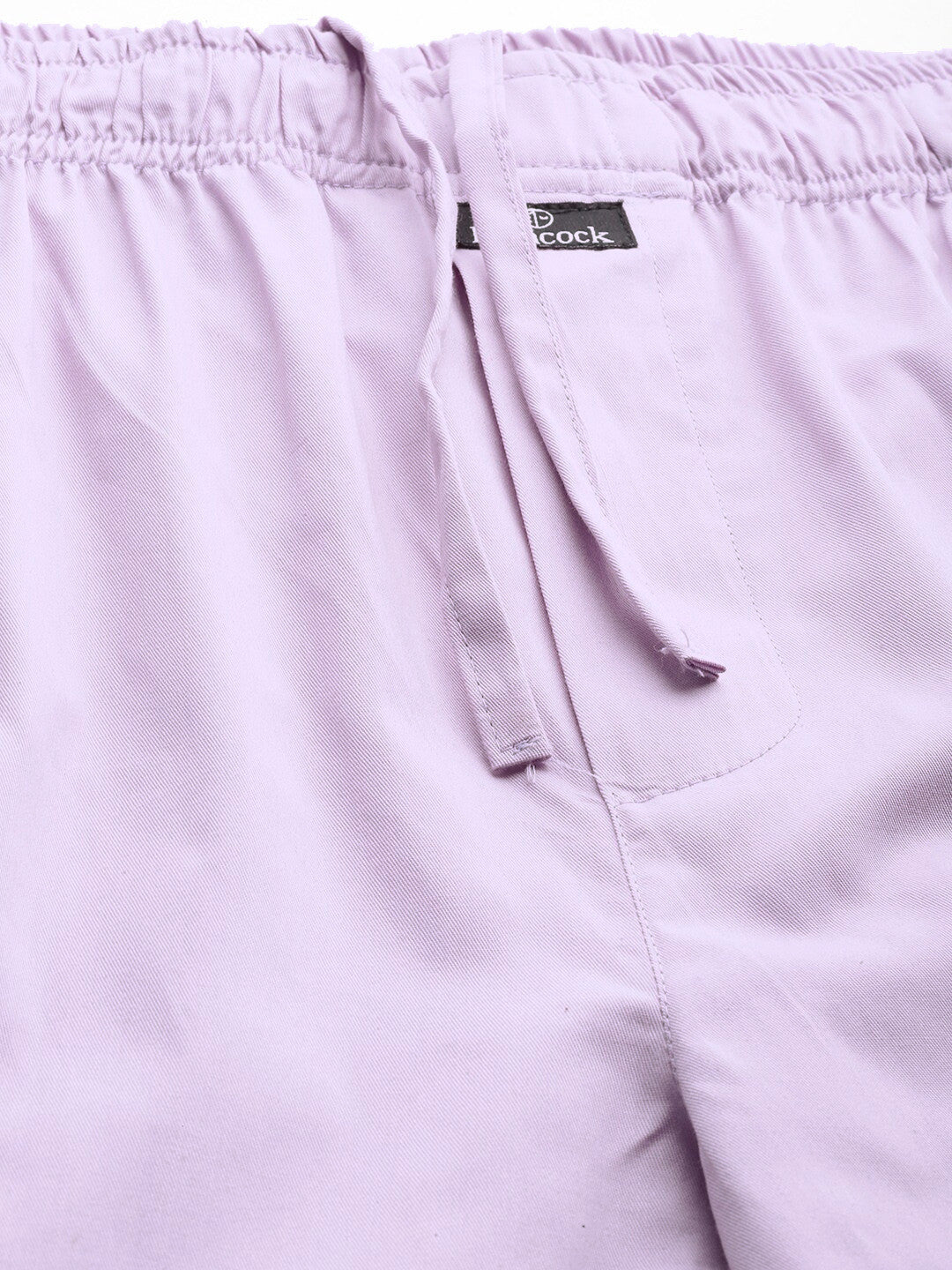 Men Lavender Solid Pure Cotton Relaxed Fit Casual Night Suit
