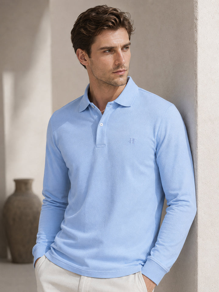 Men Blue Solid Pure Cotton Slim Fit T-Shirt