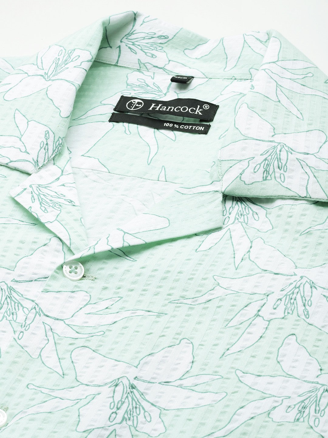 Men Green Printed Pure Cotton Relaxed Fit Casual Shirt