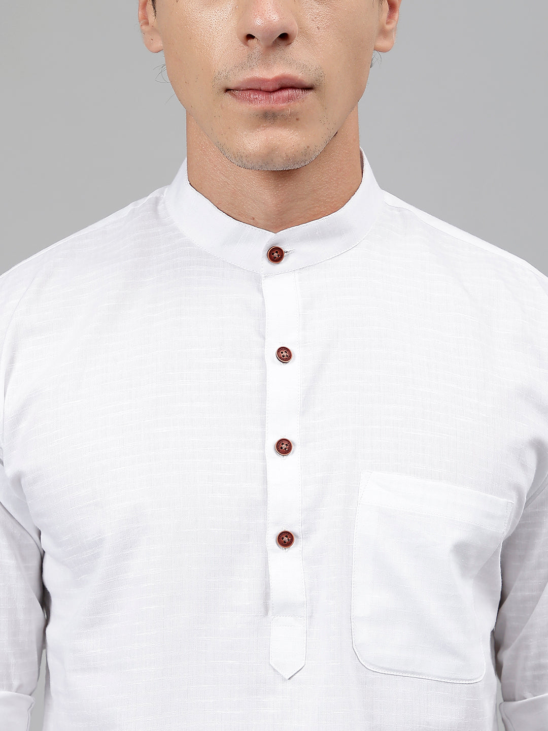 Mens casual hotsell kurta white