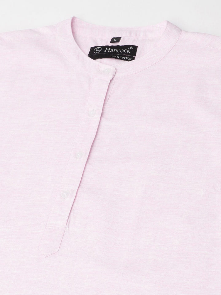 Women Pink Solid Pure Cotton Long Sleeve Regular Formal Top