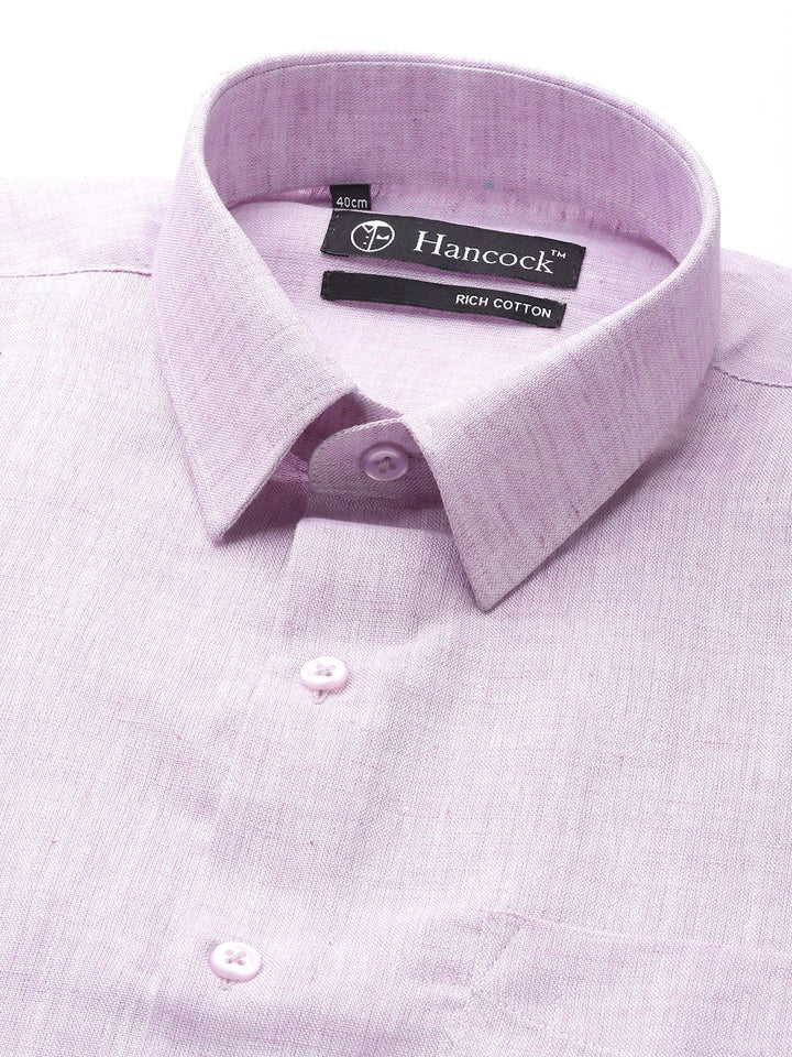 Men Purple Checks Cotton Rich Slim fit Formal Shirt