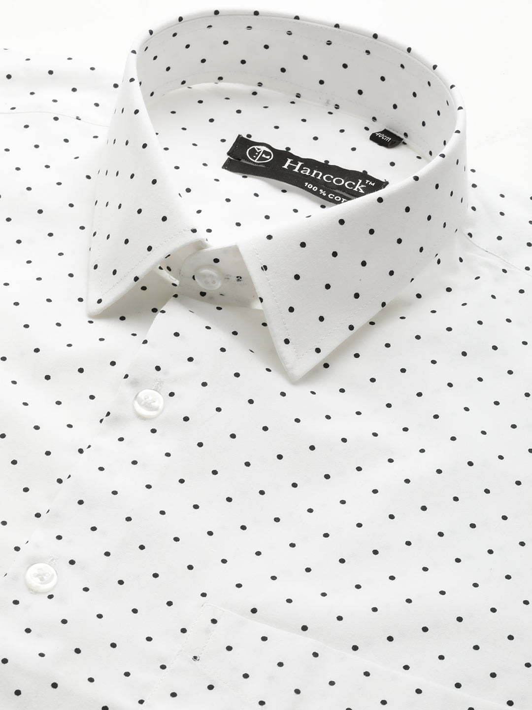 Men White & Black Print Pure Cotton Slim fit Party Shirt