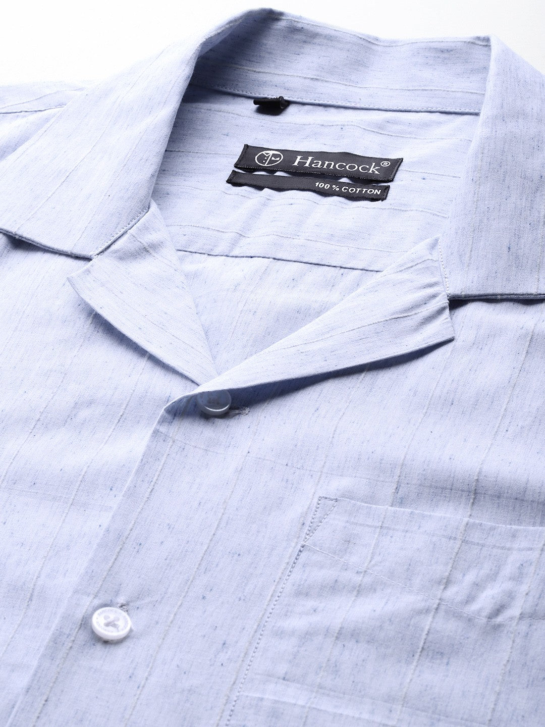 Men Sky blue Striped Pure Cotton Relaxed Fit Formal Shirt