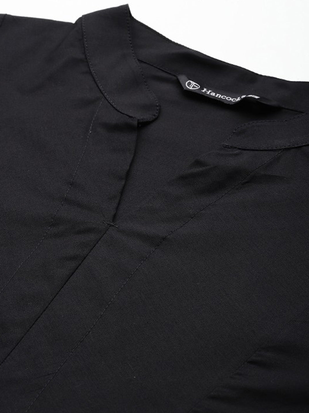 Women Black Solid Pure Cotton Regular Fit Casual Top