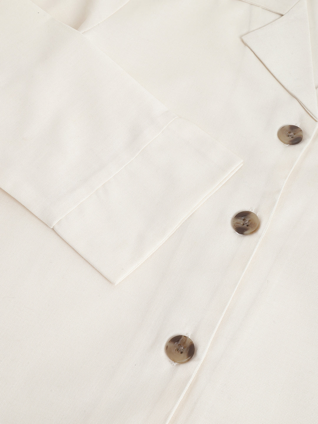 Hancock Women Pure Cotton Solid  Cuban Collar Shirt & Elasticated Trouser Co-ords Set