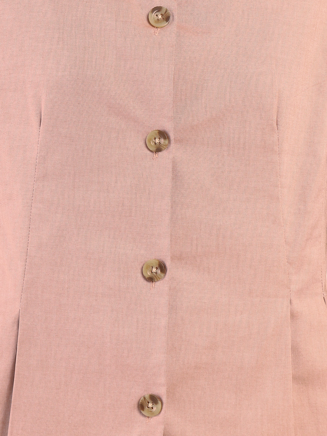 Women Coral Solid Pure Cotton Regular Fit Formal Shirt