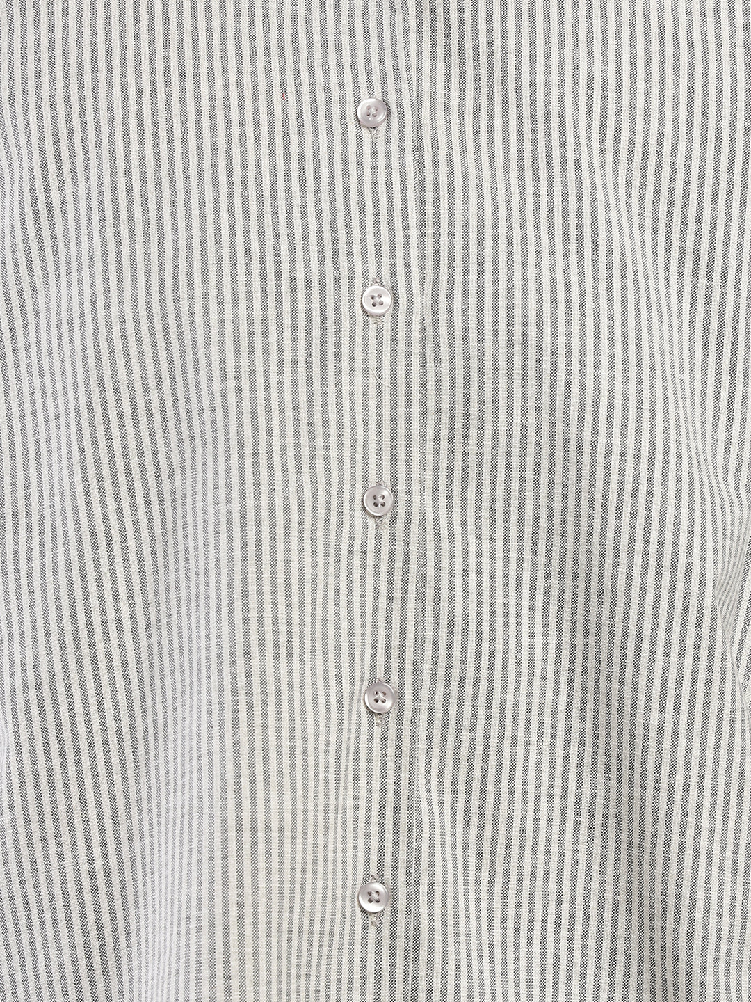 Women Beige & Black Striped Pure Cotton Relaxed Fit Casual Shirt