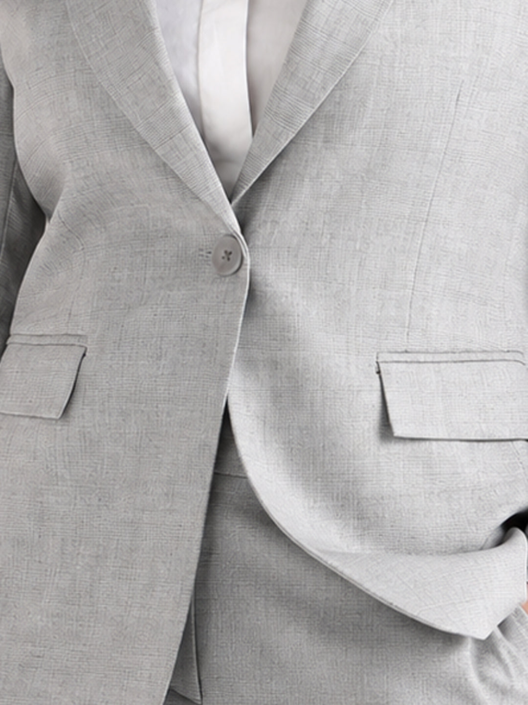 Hancock   Women   Grey   Checks   Viscose Rayon   Slim Fit   Formal   Suit Set