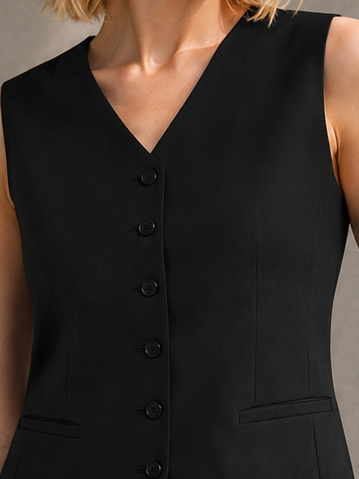 Hancock   Women   Black & Light Grey   Solids   Viscose Rayon   Slim Fit   Formal   Suit Set