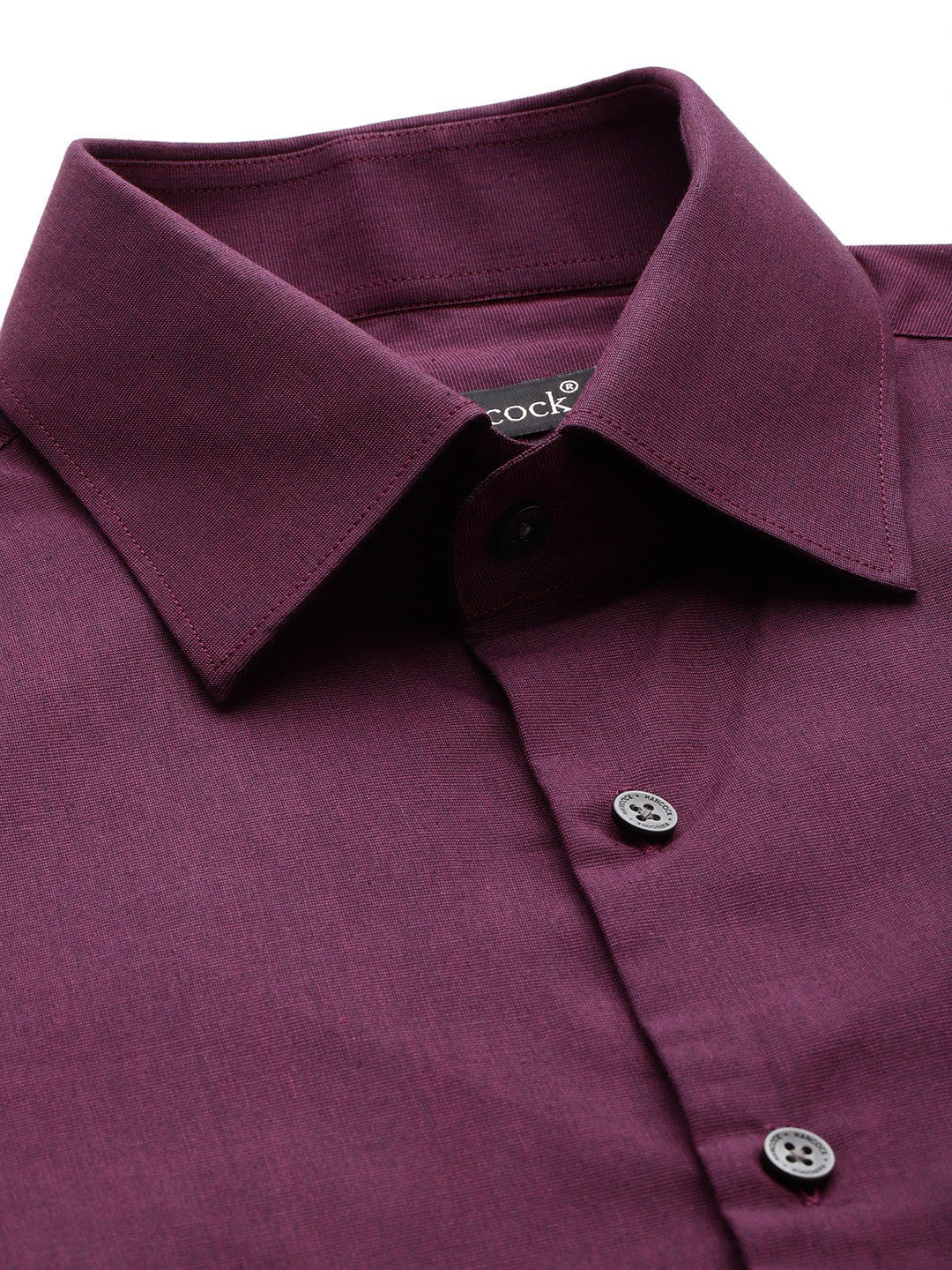 Men Burgundy Solid Pure Cotton Slim Fit Formal Shirt Men Burgundy Solid Pure Cotton Slim Fit Formal Shirt