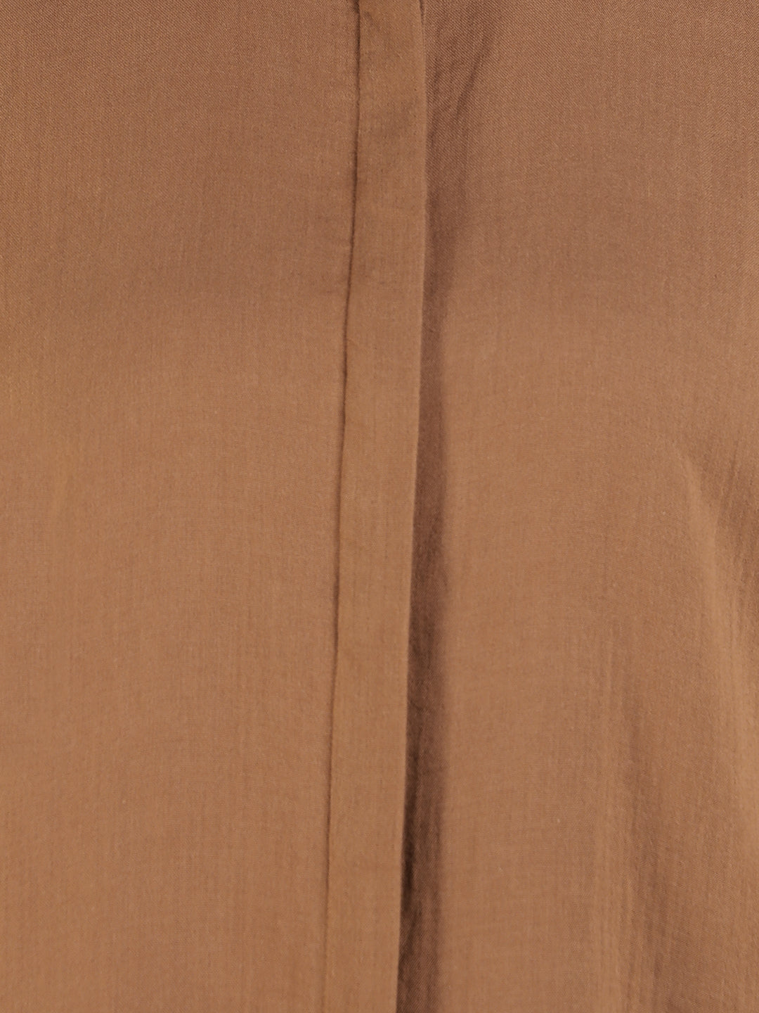 Women Brown Solid Pure Cotton Relaxed Fit Casual Shirt