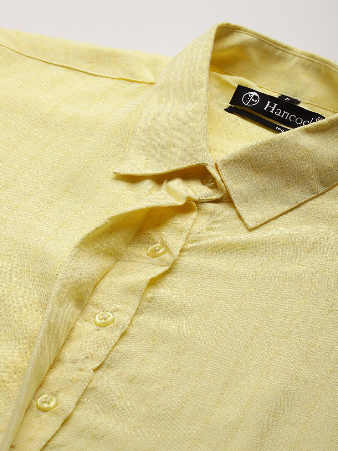 Women Yellow Checked Viscose Rayon Regular Fit Formal Shirt