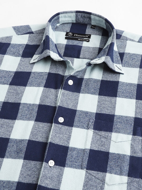 Plaided Flannel Checked Pure Cotton Slim Fit Casual Shirt