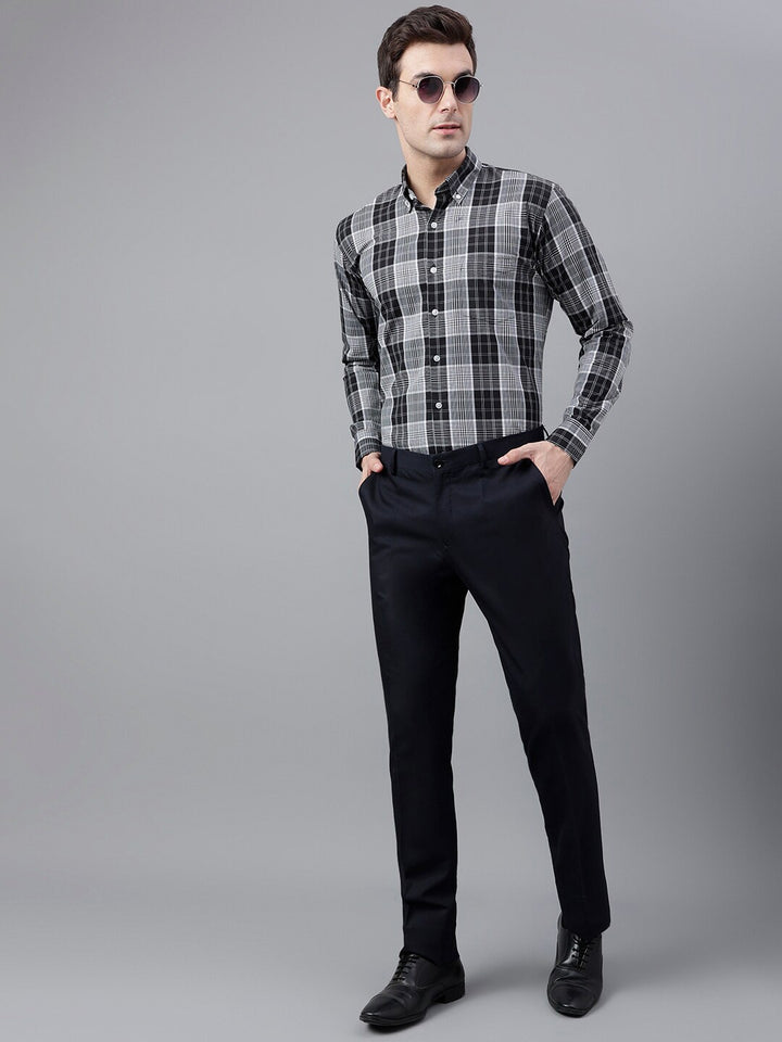 Checked Pure Cotton Slim Fit Formal Shirt