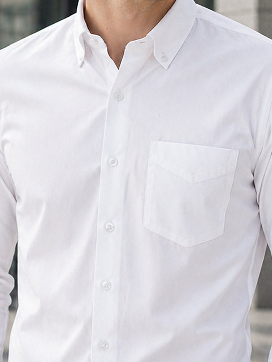 Hancock   Men   White   Solids   Pure Cotton   Slim Fit   Formal   Shirt