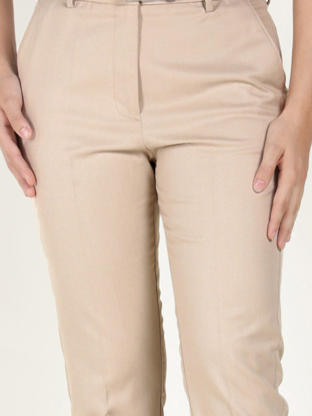 Hancock   Women   Beige   Solids   Viscose Rayon   Slim Fit   Formal   Suit Set