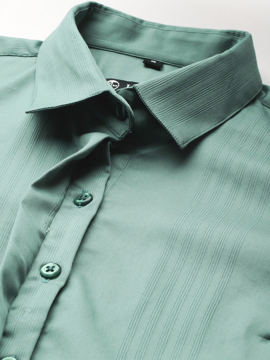 Hancock Women Green Solid Self Design Pure Cotton Stretchable Wrinkle Free Formal Shirt Hancock Women Green Solid Self Design Pure Cotton Stretchable Wrinkle Free Formal Shirt