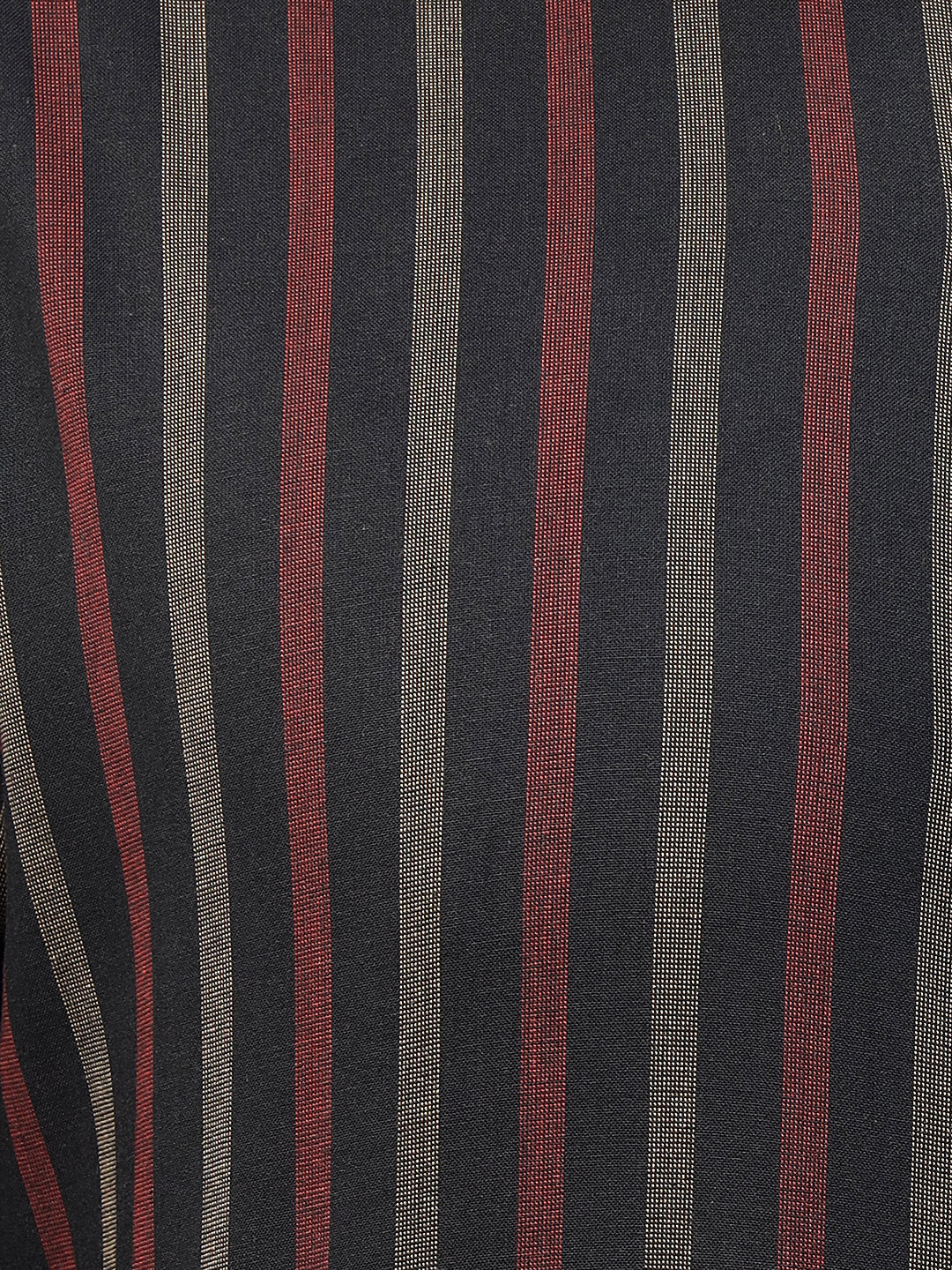 Hancock Men Black Stripe Pure Cotton Slim Fit Formal Shirt