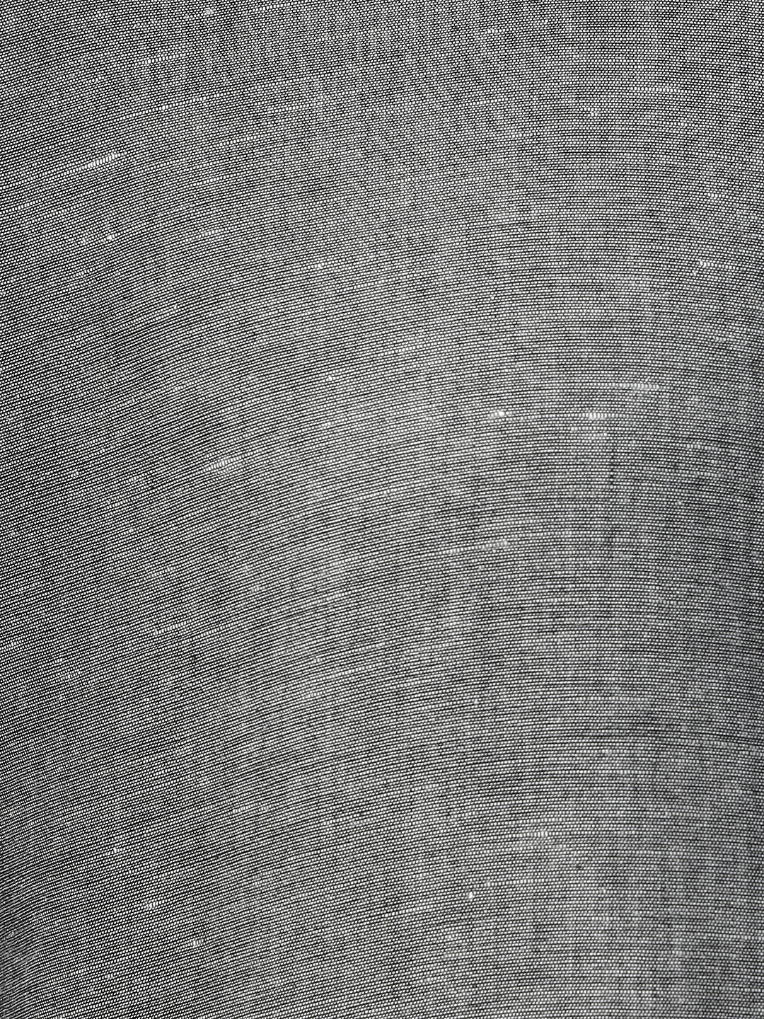 Hancock Men Grey Solid Linen Cotton Slim Fit Formal Shirt