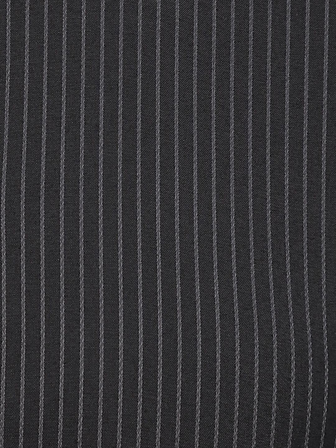 Hancock Women Black Stripe Cotton Elastene Regular Fit Formal Shirt