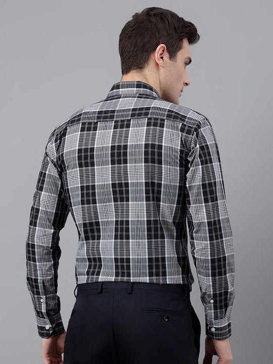 Checked Pure Cotton Slim Fit Formal Shirt