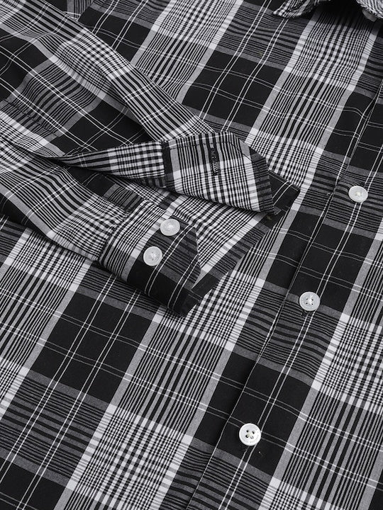 Checked Pure Cotton Slim Fit Formal Shirt