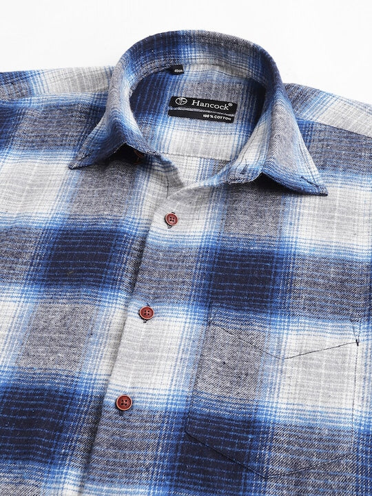 Plaided Flannel Checked Pure Cotton Slim Fit Casual Shirt